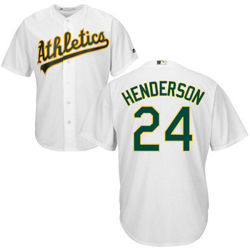 Oakland Athletics No24 Rickey Henderson White Cool Base Stitched Youth MLB Jersey